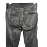 AGOLDE  Sophie Coated Skinny Jeans Black Waxed Denim Size 25 High Rise Photo 2