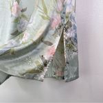 Chinese‎ Stretch Satin Mandarin Floral Gown Light Green Size M Blue Size M Photo 2