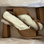 NWT STAUD Solange Tan Snakeskin Heels Size 39 Photo 4