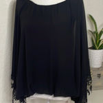 Joseph Ribkoff sleeveless top with black caplet overlay. Size 6 Photo 0