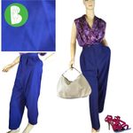 Sag Harbor PETITE PURPLE PLEATED TROUSERS VINTAGE 1990'S (18P) Photo 1