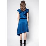 Zadig & Voltaire  asymmetric navy blue 100% silk dress RUNWAY PIECE NWT Photo 3