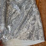 gold silver sparkle ruched skirt Photo 7