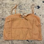Aeropostale Orange Lace Inset Cropped Cami Photo 2
