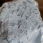 Vintage Womens Peony Light Blue Blouse Size 42 Large Photo 9