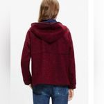 Madewell Red Black Brushed Houndstooth Hoodie size L Photo 1