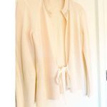Elie Tahari 100% Extra Fine Merino Wool Ivory Knit Cardigan Photo 7