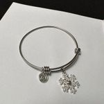 Love this life  Christmas Holiday Bracelet Bangle Rhinestone Snowflake Believe Photo 3