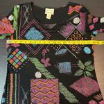 Renaissance Black Art to Wear Scoop Neck Short Sleeve Stretch Top Size Medium Photo 5