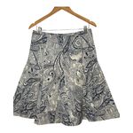 Talbots Paisley Print Skirt A-Line Cotton Casual Blue White Women Size 6 Photo 6