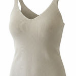 Old Navy  Women's Beige Ribbed Tank Top Photo 0