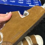 Birkenstock Milano chestnut suede fur winter sandals shoes new Photo 2