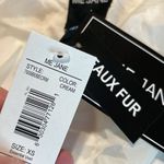 Me Jane  Cream Off White Sherpa Wrap Stole Faux Fur Vest Plush Womens XS Shrug Photo 12