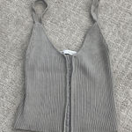 ZARA  grey corset sweater tank top Blouse Photo 0