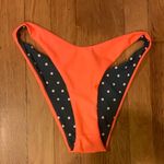 Maaji Reversible Bikini Bottoms Cheeky Orange Polka dot Print Swimsuit Sz M Photo 3