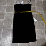 Dress the Population  Black Midi Dress with Slit Photo 4