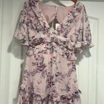 Selfie Leslie Belle Cut-Out Detail Frill Accent Dress Floral Print Photo 5