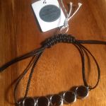 Burgundy Color Swarovski Crystal Platinum Bond Corded Bracelet Photo 10