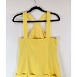 Black Halo Womens Dress Yellow Adalyn Halter Mini Drop Waist Box Pleat Size 2 Photo 9
