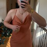 Cotton On  burnt orange cowl neck mini dress Photo 1