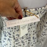 House of Harlow 1960 Linen Floral Smocked Midi Dress White Size M Photo 7