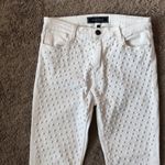 Brockenbow Reina Skinny Cropped High Waist Krystal White Studded Jeans 29 Photo 5