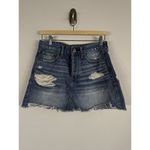 American Eagle Festival Mini Skirt Button Fly Distressed Denim Women's Size 6 Photo 1