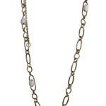 Banana Republic retro styled long gold tone chain necklace. Photo 0