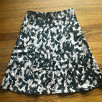 H&M  Olive Green & Beige Abstract Camo A-Line Skirt – Size 6 Photo 0
