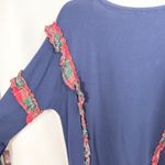 Crown & Ivy  Large Top Ruffle Trim Sweatshirt Christmas Plaid Long Sleeve 1576‎ Photo 5