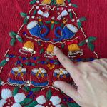 Ugly Christmas Sweater Sz 14/16 Jacque Koko Y2K 12 Days Tree Beading Embroidery Red Photo 7