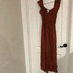 Jessica Simpson Women's Romper Puff Sleeve V-Neck Rust Size Small NWT Photo 3