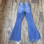 Bridge by GLY  Jeans Women 25 Flare wide leg Blue Distressed Denim hippie western Photo 6