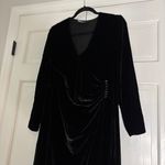 Olivia Von Halle x Disney Maleficent Shillingford Velvet Wrap Maxi Dress Size S‎ Black Photo 4