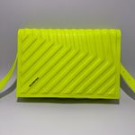 Balenciaga New  Leather Car Flap Shoulder Bag Fluorescent Yellow Made in Italy Photo 3