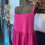 Old Navy  Fit & Flare Cotton Combination Midi Dress Pink Petunia- Sz 3X 💚🎀 Photo 5