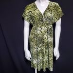 Green Patterned Dress Green Size XS Photo 1