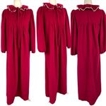 Oscar de la Renta Vintage 80s Fleece Rococo Robe Lace Trim Balloon Sleeves Small Photo 1