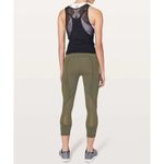 Lululemon Women’s Pace Rival HR Cropped Leggings 22" Olive Green Size 10 Photo 1