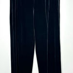 Chico's Black Velvet Pants Elastic Waist Wide Leg Traveler Pull On Sz 1 (8M) USA Photo 0