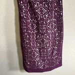 Catherine Malandrino Deep Plum Cabernet Purple Lace Laser Cut Pencil Dress sz 2 Photo 12