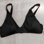 ANDIE Belmar Top Black Bikini Swimwear Bathing Suit Twisted V Neck Size L New Photo 0