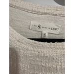 NWT Lou & Grey x LOFT Tweedknit Short Sleeve Drawstring Mini Dress Cream Medium Photo 5
