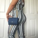 Drew  | Mustard Teal Stripe Tie Waist Jumpsuit Photo 3