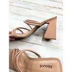 Abound  ABAUSTYN-PU Beige Block Heel Strappy Square Toe Open-toe Heels Size 9M Photo 3