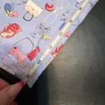 Southern Lady Blue Ankle Cropped Pants with Feminine Print size 12 Size M Photo 10