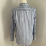 J.Crew Light Blue & White Striped Cotton Blouse sz 4 Photo 5