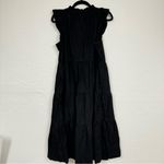 J.Crew Black Boho Tiered Maxi Dress Womens M Fall Peasant Classic Cotton Cottage Photo 11