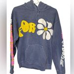 BDG  Urban Outfitters Blue Hoodie with Yellow and White Flower Design NWT Photo 0