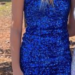 Portia & Scarlett Blue Sequin Homecoming Dress Size 2 Photo 0